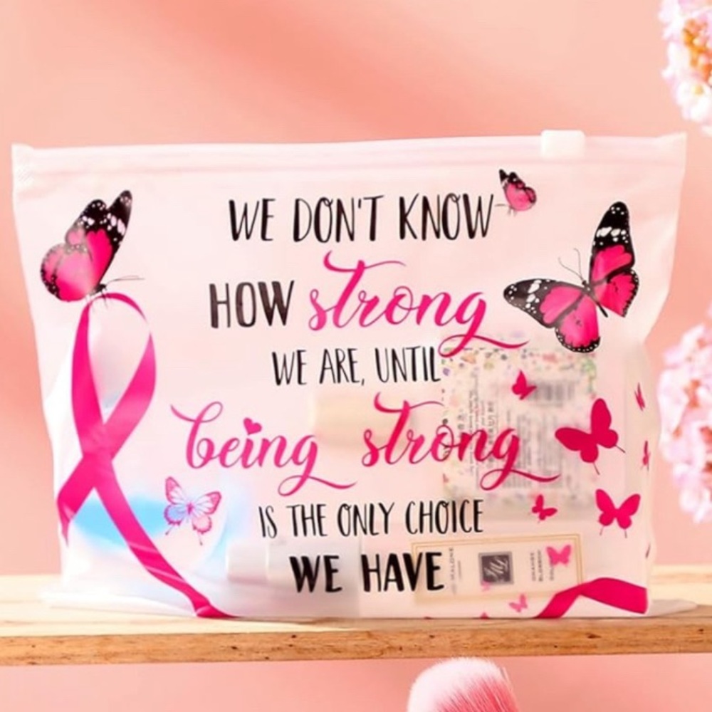 NEW Inspirational Breast Cancer Butterfly Cosmetic Pouches Waterproof